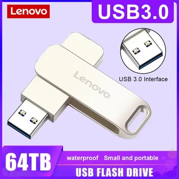 Lenovo Metal USB Флаш-Памет с голям Капацитет Флаш Памет 64 TB 16 TB 8 TB 4 TB И 2 TB на Мобилното Съхранение на Memory Stick Водоустойчив Флаш-Диск