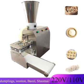 Полуавтоматична машина за приготвяне на равиоли Вонтон, хлебчета с плънка на пара, Шаомай, Неръждаема Стомана