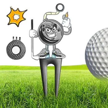 Забавен метален Магнитна Топка Маркер Скоба за шапки Притежателя на стика за голф Преносими Учебни Помагала за голф Аксесоари за ремонт на Игрището Подарък