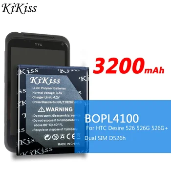 BOPL4100 3200 ма Взаимозаменяеми Батерия за HTC Desire 526 526G 526G + Две SIM карти D526h BOPL4100 BOPM3100 B0PL4100 на Батерията