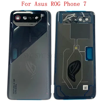 Оригиналната капак на отделението за батерията в задната част на вратата кутии за Asus ROG Phone 7 Задна капачка с логото на обектива в кадъра на камерата Резервни части