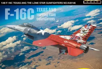 Колекция от МОДЕЛИ Kinetic K48146 1/48 F-16C TEXAS ANG THE LONE STAR GUNFIGHTERS MODEL KIT