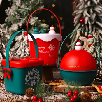 Нова Коледна подарък кутия, подарък за приятел, за децата, Коледно парти, Ябълка закуски, Опаковка на шоколади, чанта Mystery Box