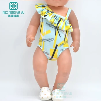 Стоп-моушън облекло, моден бански костюм без презрамки, пола с пайети, за да има кукли, 43 см, 18-инчовата американската кукла
