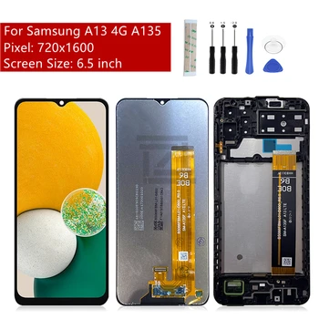 За Samsung Galaxy A135 LCD дисплей С Сензорен Екран Дигитайзер В Събирането LCD дисплей С Рамка за Galaxy A13 4g Резервни Части