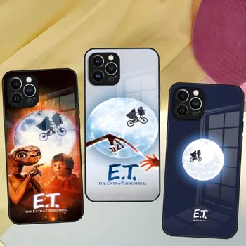 E. T. Извънземен Калъф За Телефон Iphone 14 12 11 13 Pro Max Mini X 8 Xr Xs 7 Puls 6 Стъклен