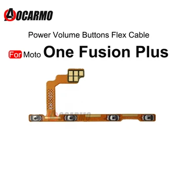 Aocarmo за Motorola Moto One Fusion Plus Бутон за включване/изключване на захранването увеличаване/намаляване на звука, резервни части за гъвкав кабел