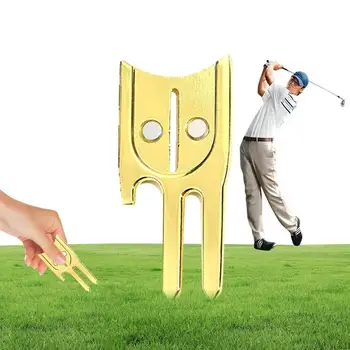 Инструмент за ремонт на Плешки за голф 6-в-1 Преносим Инструмент За Плешки За голф И Топката Маркер с Висока Твърдост Топката Маркер За Плешки Здрава Разклона за голф