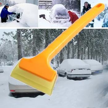 Стъргалка за сняг и лед с дълга дръжка Инструмент за почистване на стъкло на Автомобил Колата Модерни И полезни Удобни Лопати за сняг