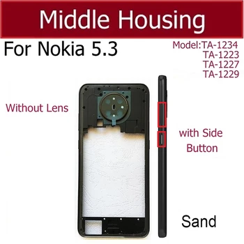 За Nokia 5.3 TA-1234 TA-1223 TA-1227 TA-1229 Рамка средата на корпуса на LCD дисплея Рамка на Средния корпус на Предната Рамка на екрана LCD