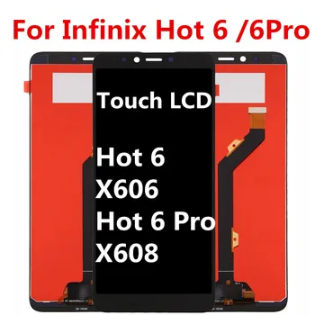6,0 инчов Оригинал За Infinix Hot 6 Pro LCD X608 Сензорен Дисплей Дигитайзер В Събирането За Подмяна на LCD дисплея Hot 6 X606