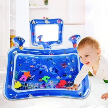 Детски игри подложка с вода в огледален стил, играчки Корема Time за новородени, развитие на играчки за деца от най-ранна възраст