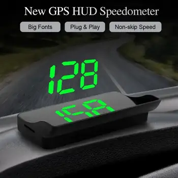 Авто Централен Дисплей W1 HUD HD Проектор Предното Стъкло на GPS-Система За измерване на Скоростта на Всички Автомобили и Аксесоари За авто електроника Скорост КМ/Ч