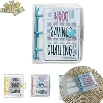 Мини Пакет за спестяване на Пари $ 150/300/500/1000 Парични Пликове Мини-Икономичен Пакет Цветни Здрав Плик За Спестяване на Пари Challenge Kids