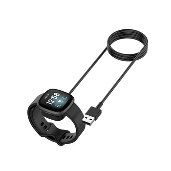 Кабели за зареждане часа, захранващ кабел за умни часовници, Аксесоари за защита от късо съединение, Подмяна на резервни части за Fitbit Versa 3 30 см