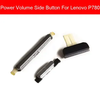 Страничният бутон за включване /изключване на захранването Гъвкав кабел за Lenovo P780 Регулатор на силата на звука на Кутията порт за зарядно устройство Страничен бутон за подмяна на резервни части