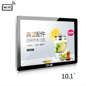 10.1-инчов монтиране на рекламен дисплей HD-екран, подходящ за ресторант, търговски център, хотел, монитор цифрови означения.