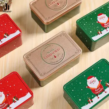 1бр Коледна Квадратна Лидице банка Кутия шоколадови бонбони Подарък кутия за съхранение на 