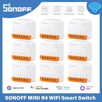 SONOFF MINI R4 WiFi Smart Switch 10A 2-Полосное Управление на Реле 