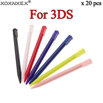 XOXNXEX 20pcs Взаимозаменяеми пластмасов черен Бял Червен Син стилус за Nintend 3DS Писалка за сензорен екран