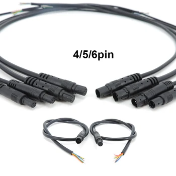 0,5 m 4 5 6 пинов конектор за свързване на мъжки и женски камера за обратно виждане на автомобила удлинительный кабел за автомобилни домкрата линейно регистратор отзад