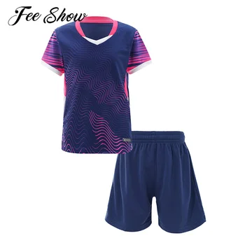 Детски спортни комплекти, дишащи спортни дрехи, спортно облекло, детска тениска с къс ръкав и къси панталони, футболна форма за момчета