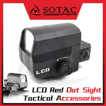 Метален тактически мерник LCO Red Dot с голографическим рефлектор За лов на открито, 20 мм Закопчалка за шина