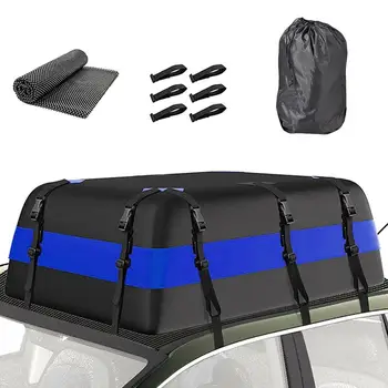 Багажник на покрива от 15 кубически Метра, Горни багажници за съхранение на багаж, водоустойчива чанта за покрива на автомобила за всички видове меки багаж в колата