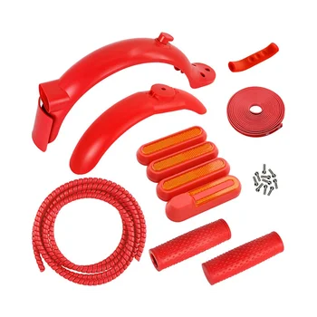 Тръба за защита от сблъсък на волана електрически скутер, червен