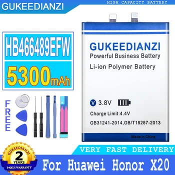 Батерия на мобилен телефон, с голям капацитет 5300 mah HB466489EFW за батериите смартфон Huawei Honor X20 