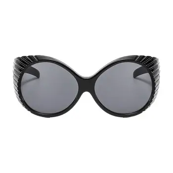 Слънчеви очила Y2K Реколта Кръгли Очила с обвивка около очила За Жени и мъже, UV-Колоритен Огледало, Модни Очила в стил Пънк, 1 бр., Луксозни Слънчеви Очила
