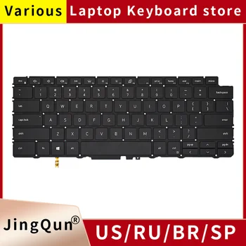 Американска клавиатура за Dell XPS 13 7390 2-в-1 на английски език черна с подсветка 04J7RW NSK-ET0BC PK132C91A00 4J7RW оригинал