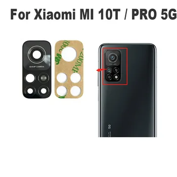 2 бр. Оригинал за Xiaomi MI10T MI 10T Pro 5G Подмяна на стъкло на задната капачки на обектива задната камера
