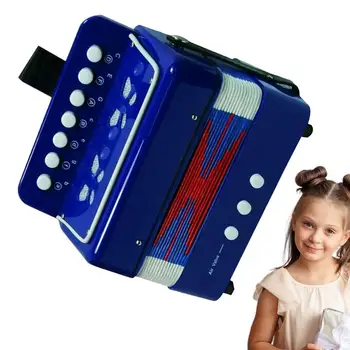 Музикален Акордеон Музикална играчка за деца Преносим Акордеон с горивото 7 клавиши за Музикални инструменти за деца на възраст от 3 години за начинаещи