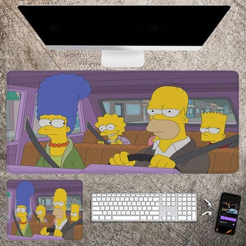 Мат S-Simpsons Подложки За мишки, Аксесоари за PC Геймърите Подложка за мишка за компютър и Офис Xxl Тенис на Мат Клавиатура Игра Тенис на Мат Playmat Kawaii