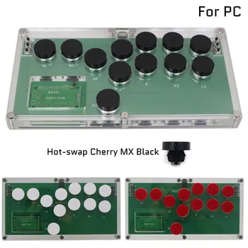 Контролер Mini Hitbox, джойстик Slimbox Fightstick, джойстик за файтингов, бутон Cherry MX, енкодер с гореща замяна, игрални конзоли за PC, PS4 PS5