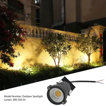COB 3 W 12 led светлина за косене на трева, водоустойчив led прожектор, градински тела, външно осветление (без опори, топли цветове)
