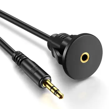 Професионален удлинительный кабел, водоустойчив аудио жак за автомобилната панел, кабел за скрит монтаж 3.5 мм AUX