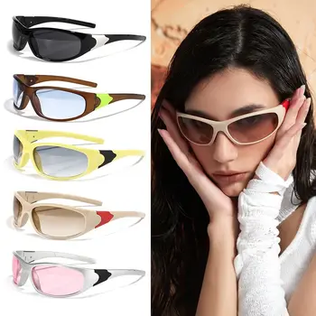 Ретро очила с UV400 Пънк-слънчеви очила Спортни слънчеви очила Естетически Слънчеви очила Y2K Колоездене