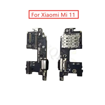 За Xiaomi Mi 11 USB Конектор Зарядното Устройство Гъвкав Кабел USB зарядно устройство ще захранване на Зарядно устройство Печатна Платка Гъвкав Кабел аудио жак резервни Части За Ремонт на