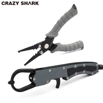 Crazy Shark Алуминиева Риболовна Дръжка Риболовни Клещи от неръждаема Стомана Набор от Разъемных Пръстени За Облекчаване на Куката риболов линия за рязане на Риболовни принадлежности Инструменти