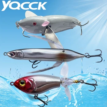 YQCCK Top Water 3шт Риболовна Стръв Воблер Изкуствена Твърда Кривошипная Стръв Щука Шаран Pesca Аксесоари