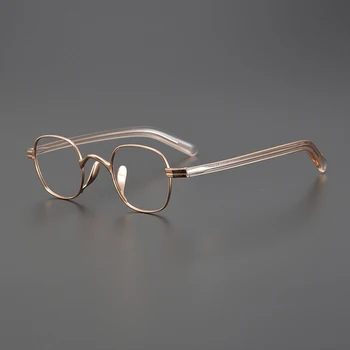 Висококачествени мъжки слънчеви очила в ретро рамки, луксозни дизайнерски маркови оптични очила при късогледство, дамски слънчеви очила по рецепта