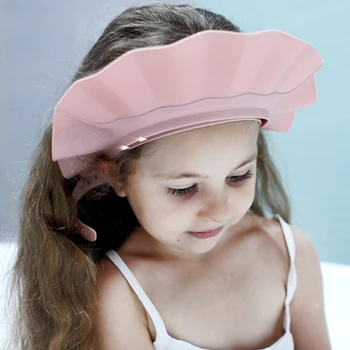 Сладко детска шапка за душ, регулируем Детска шапка за защита на ушите за момичета и момчета, детска шапка за миене на коса, прическа