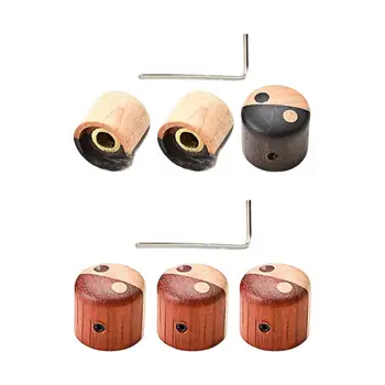 # 3x Дървени трайни аксесоари за електрически китари Копчета за регулиране на скоростта за смяна на
