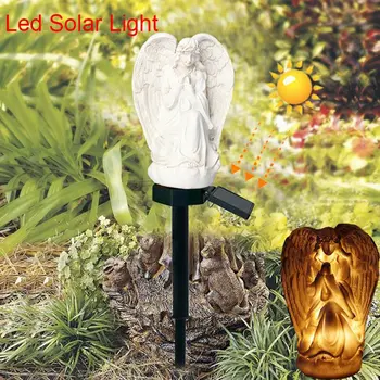 Горещи Нови Слънчева светлина 2024 Водоустойчива Външна Led Соларни лампа за косене на Осветление на двора е Оформен светлини за косене на трева с шарките на Ангел